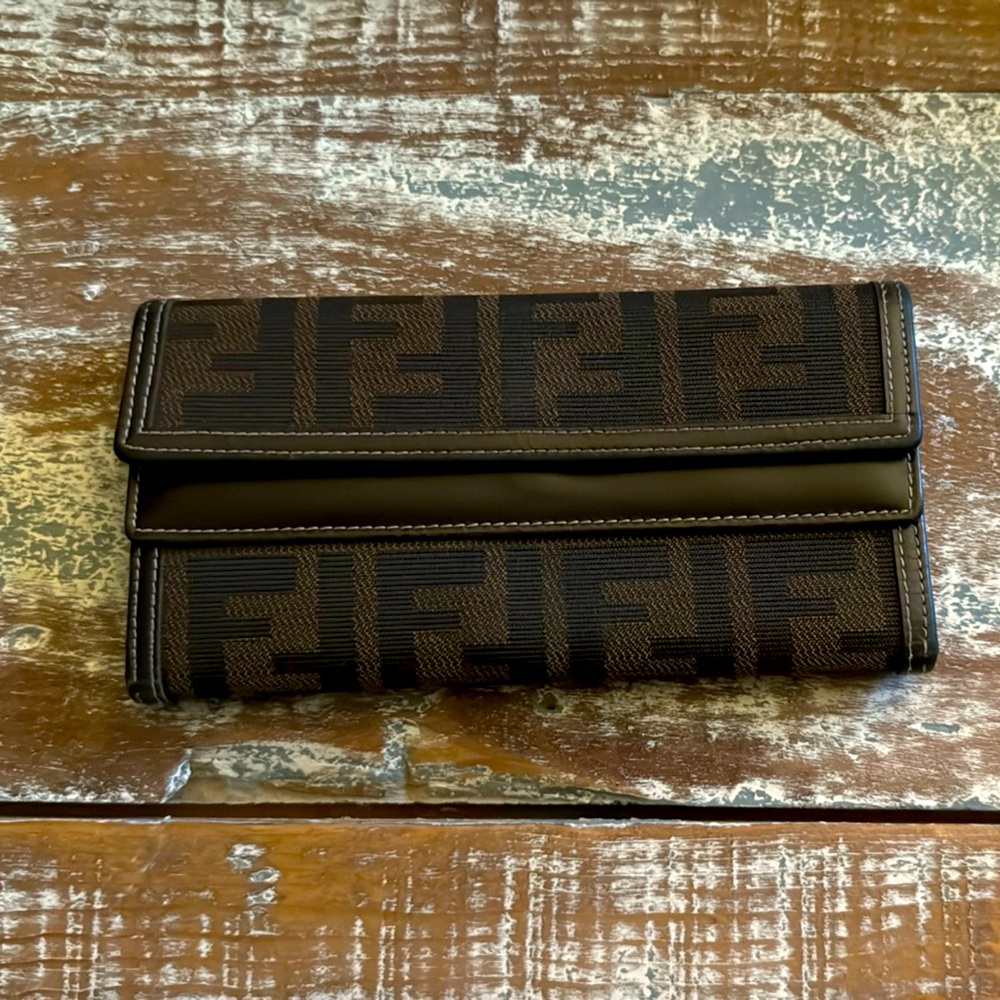 Fendi Brown and Black Wallet